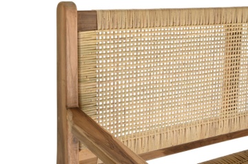 Bancheta din lemn de tec si rattan," Tequra" - Img 5