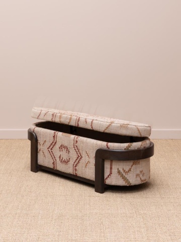 Bancheta tip cufăr cu tapițerie kilim, "Sienna" - Img 5