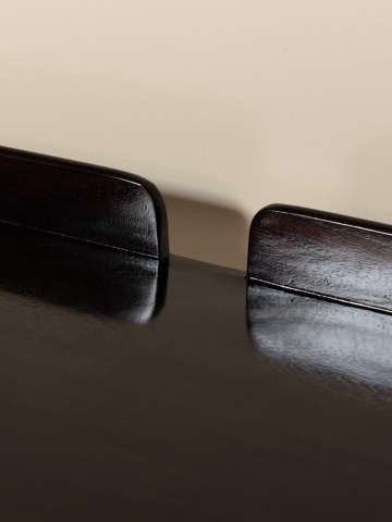 Birou negru din lemn de mango, 84,5 x 99 x 49,5 cm, „Beckett” - Img 4