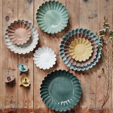 Bol decorativ vintage din metal, bej „Ingrid” - Img 3