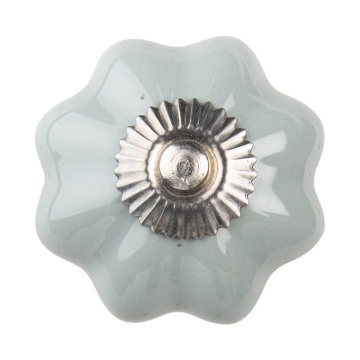 Buton rotund din ceramică gri Ø4 cm, „Éloïse”