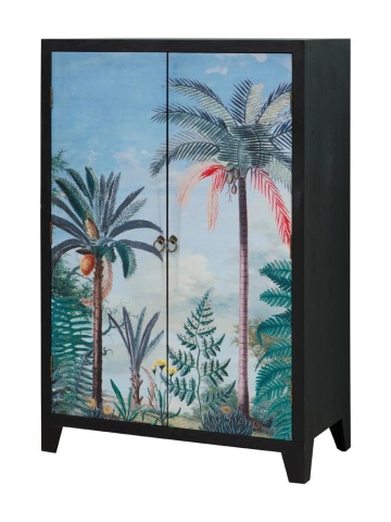 Cabinet cu 2 uși din lemn de pin, H120 cm, „Calypso”