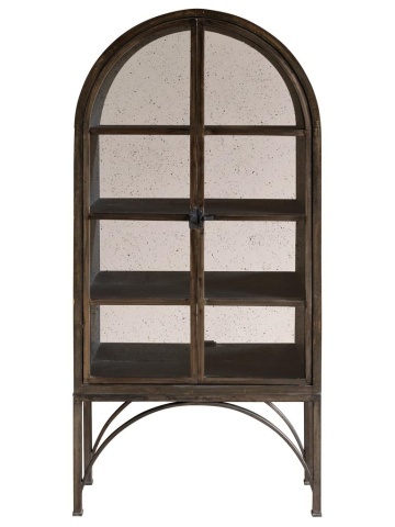 Cabinet din lemn mango și metal, aspect vintage, Sarage