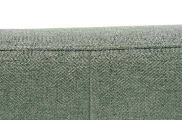 Canapea extensibilă 3 locuri din stofă verde, cu brațe din lemn de eucalipt și picioare din metal, aspect retro, 81 x 204 x 87 cm, „Futuro Green” - Img 4