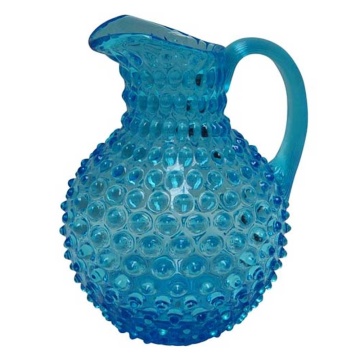 Carafa albastra, din sticla, cu model, 2L, Turquoise