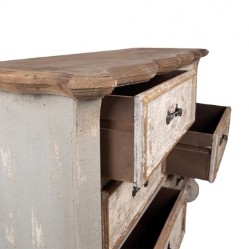 Comoda bej, din lemn masiv, aspect vintage, Eloise - Img 2