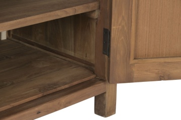 Comoda TV din lemn de tec si rattan natural " Rustic Wood " - Img 7