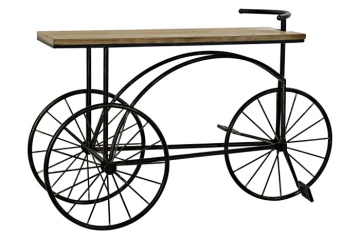 Consolă vintage tip bar din metal și lemn, „Bycicle"