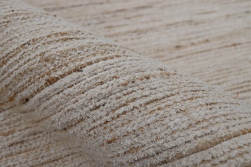 Covor din bumbac și iută țesut manual, antiderapant, bej natural, 140X200 cm, 1800 GSM, „Cotton Jute Carpet" - Img 2