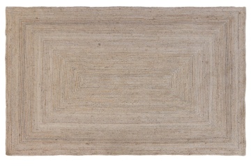 Covor din lână și iută împletit manual, maro natural, 200 x 290 cm, 2200 GSM, „Wool Jute Carpet Natural" - Img 2