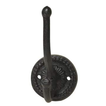 Cuier negru, din fonta, cu agatatoare, Sak