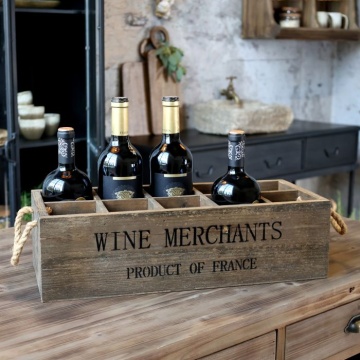 Cutie cu 10 compartimente din lemn de pin, "Wine Merchants" - Img 2