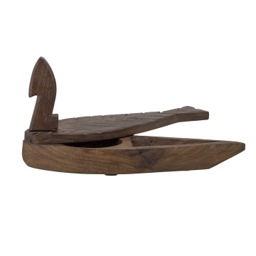 Cutie de depozitare cu capac din lemn reciclat maro, 25x5x9 cm, „Hamida” - Img 2