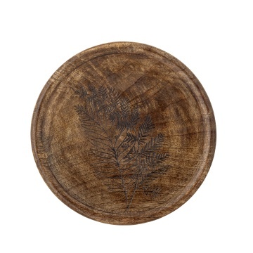 Cutie decorativă cu capac din lemn de mango, cu model gravat, natur, 19,5x9,5 cm, „Moya" - Img 5