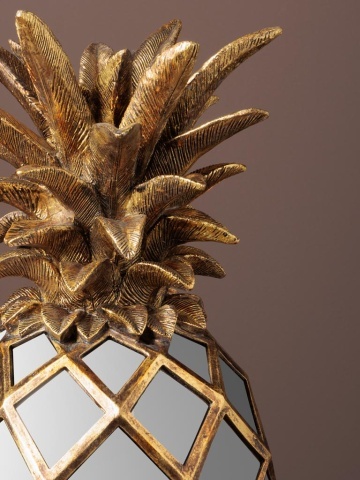 Decoratiune de masa, din oglinzi si polirasina, H34.5 cm, Pineapple - Img 4
