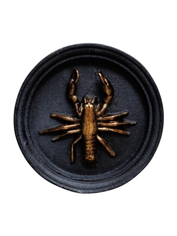 Decoratiune de perete, neagra, din rasina, Lobster