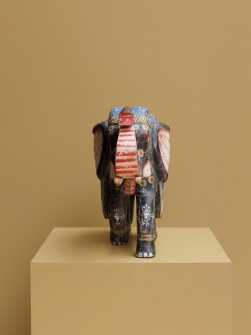 Decorațiune elefant din lemn de mango, H45 cm, "Célèbes" - Img 5