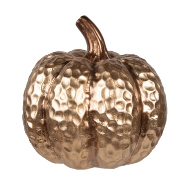 Dovleac decorativ, auriu, din ceramica, Ø17x17 cm - Img 1