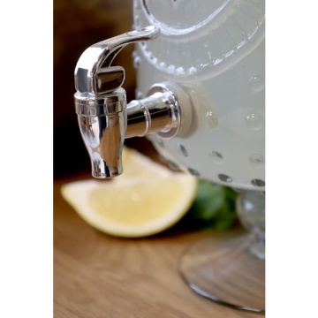 Dozator pentru băuturi din sticlă cu capac din lemn de mango, 5 L, H39,5 cm - Img 5