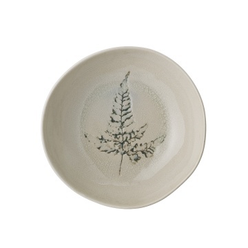 Farfurie adâncă din ceramică cu motiv floral aplicat manual, D21×H6 cm, 1000 ml, „Bea"