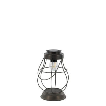 Felinar solar, exterior, din metal, LED, 2W, E27