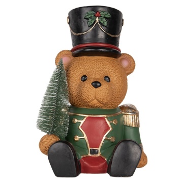 Figurină decorativă urs din ceramică, 25x25x38 cm, „Gustave”