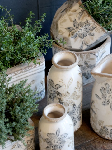 Ghiveci crem, din ceramica, H15cm, Croix - Img 4