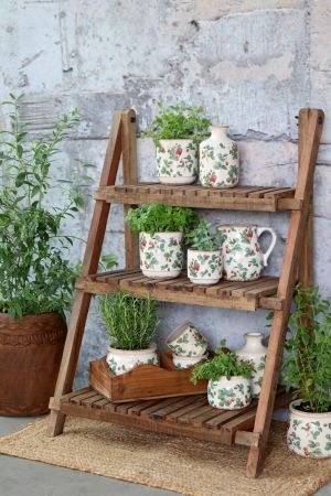 Ghiveci din ceramică crem cu model căpșuni „Fraises”, H9.5/D12 cm - Img 2