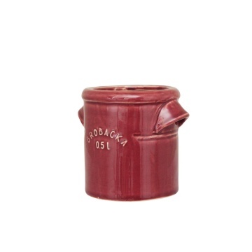 Ghiveci din ceramică glazurată manual 0,5L burgundy, „Brobacka" - Img 2