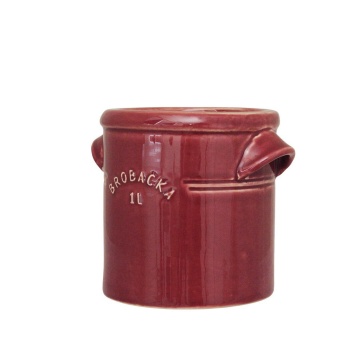 Ghiveci din ceramică glazurată manual 1L burgundy, „Brobacka” - Img 3