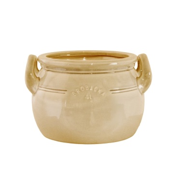 Ghiveci din ceramică glazurată manual 4L galben, „Brobacka"