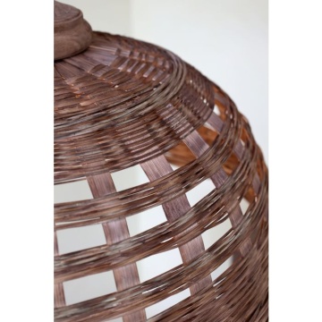 Lustra împletită manual din rattan si rachita, D62 cm - Img 7