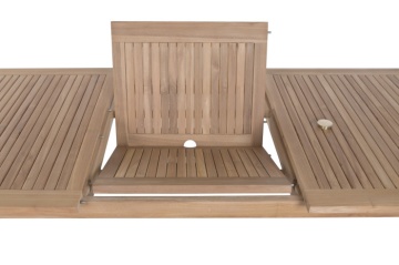Masă dining pentru exterior extensibilă din lemn de tec 180–240 cm finisaj natural, „Malindi” - Img 8