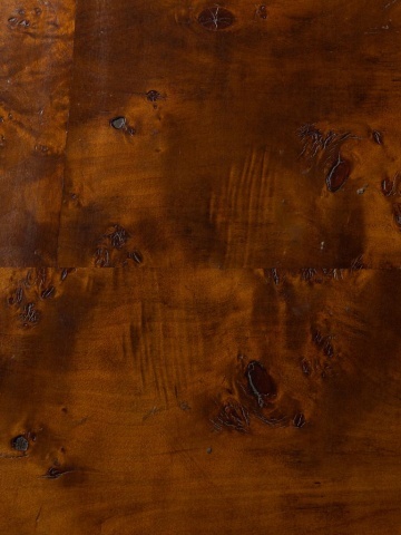 Măsuță de cafea din lemn masiv, rotundă, cu 1 sertar, maro antichizat, finisaj lucios, 90.5×34 cm, „Blurr" - Img 5