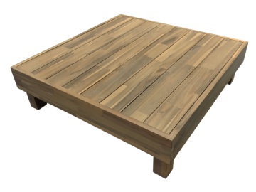 Măsuță de cafea pentru exterior din lemn de acacia, design natur, "Outek" - Img 3