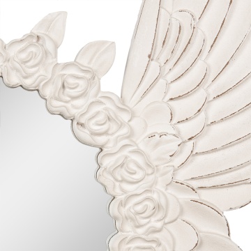Oglinda de perete, bej, cu aripi decorative, 62x5x60 cm, Wings - Img 2