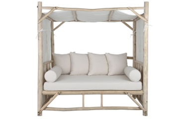 Pat relaxare exterior din lemn de tec " Natural "