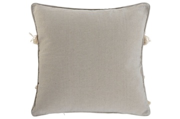 Pernă decorativă ethnic din in și bumbac, 45×45 cm, „Blanco" - Img 3
