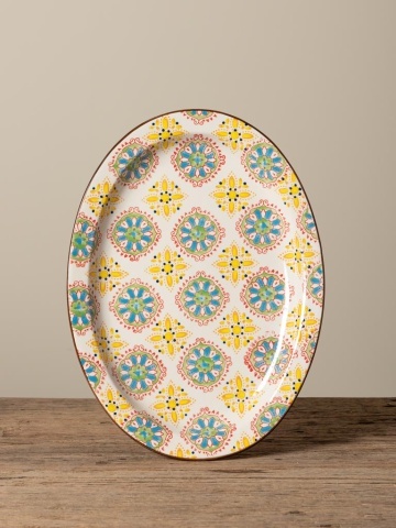 Platou din ceramica, Bohemian - Img 2