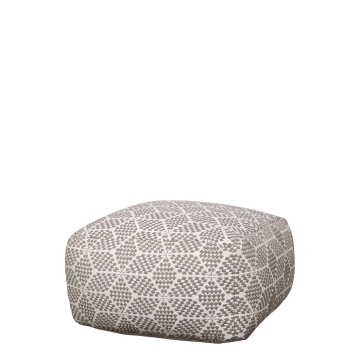 Pouf mocca din bumbac si fibre reciclate, "Lounge"