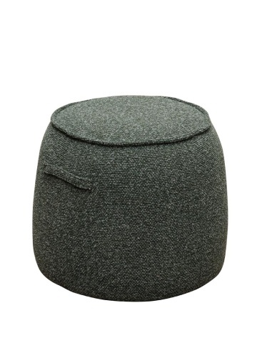 Puf rotund din stofă, verde, cu două mânere laterale, 50 x Ø 48 cm, „Mona” - Img 1