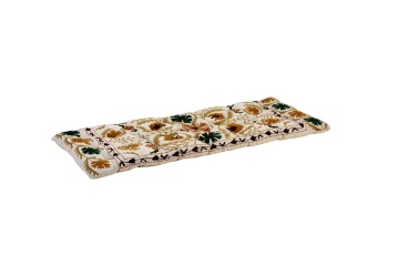 Saltea podea din bumbac brodată manual cu motive suzani, 70×180 cm, „Suzani" - Img 4