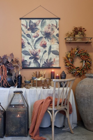 Scaun dining bej din lemn de cauciuc, rattan si rachita, cu aspect vintage, French - Img 8