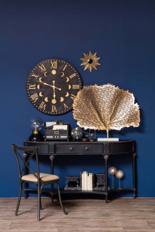 Scaun dining din metal și textil, bej, cu spătar în X și șezut tapițat, 83,5 x 46,5 x 44 cm, „Lorraine” - Img 4