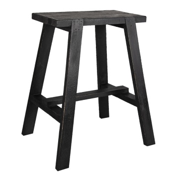 Scaunel negru, din lemn masiv, 50x39x58 cm, Rasty