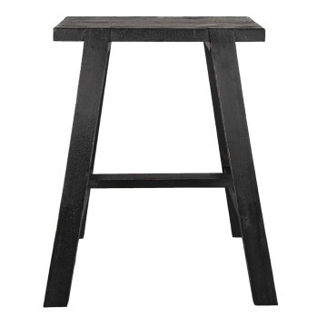 Scaunel negru, din lemn masiv, 50x39x58 cm, Rasty - Img 2