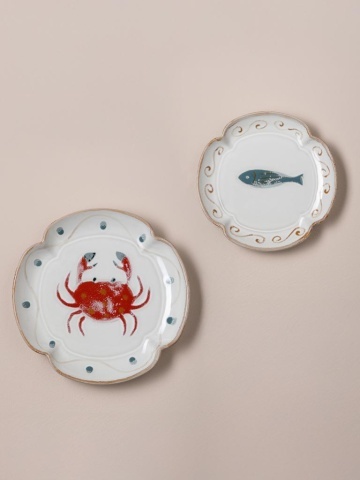 Set 2 farfurii din ceramică, Ø20,3 cm, "Marine" - Img 3