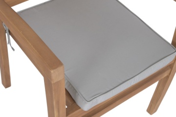 Set dining exterior din lemn de tec masiv, masă extensibilă 210–310 cm și 8 scaune, finisaj natural, „Java” - Img 10