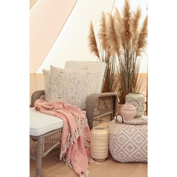 Șezlong de exterior reglabil cu roți și pernă din rattan sintetic pentru grădină și terasă, stil boho chic, „Riviera” - Img 4
