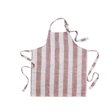 Șorț de copii din bumbac organic roz, „Ida Stripe”